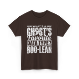 What's A Ghost's Favorite Boo-lean T-Shirt - Dark Chocolate