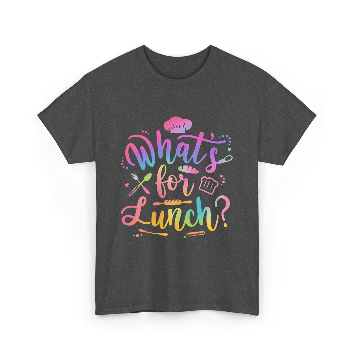 Whats for Lunch Cooking Chef T-Shirt - Dark Heather