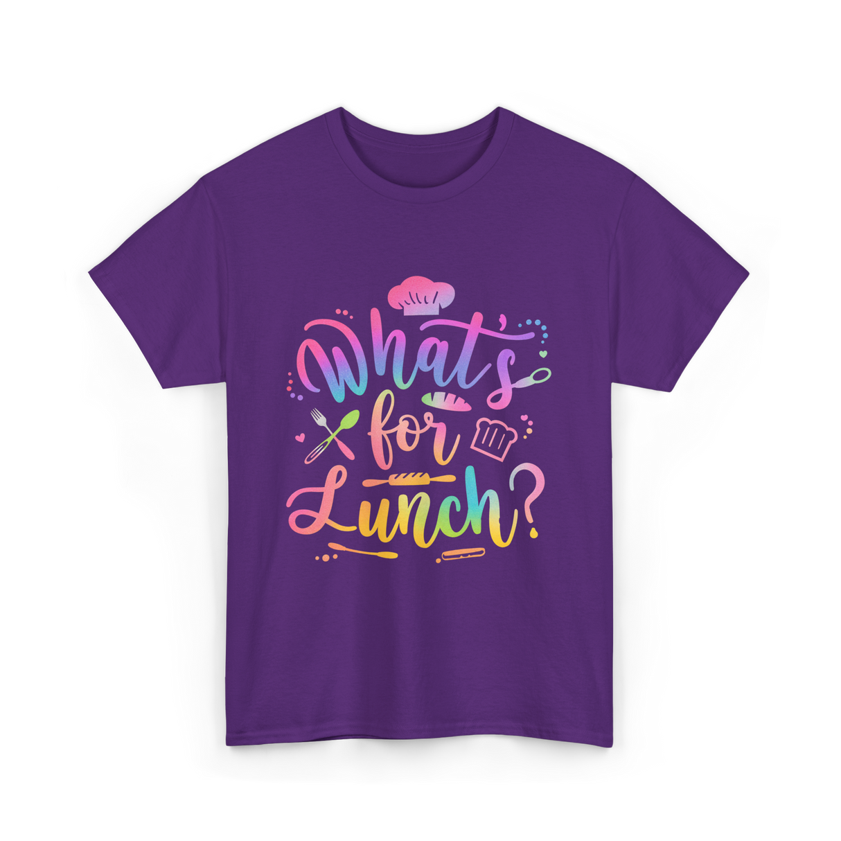 Whats for Lunch Cooking Chef T-Shirt - Purple