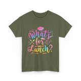 Whats for Lunch Cooking Chef T-Shirt - Military Green