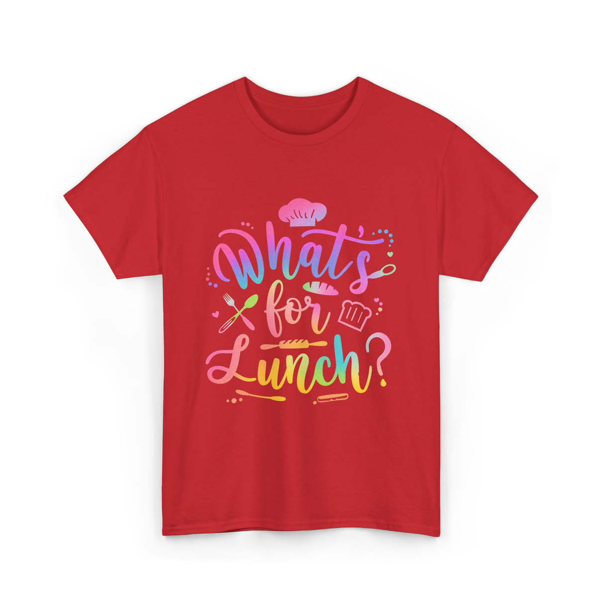 Whats for Lunch Cooking Chef T-Shirt - Red