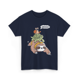 Wheeeee Sloth Tortise Snail T-Shirt - Navy