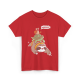 Wheeeee Sloth Tortise Snail T-Shirt - Red