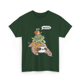 Wheeeee Sloth Tortise Snail T-Shirt - Forest Green