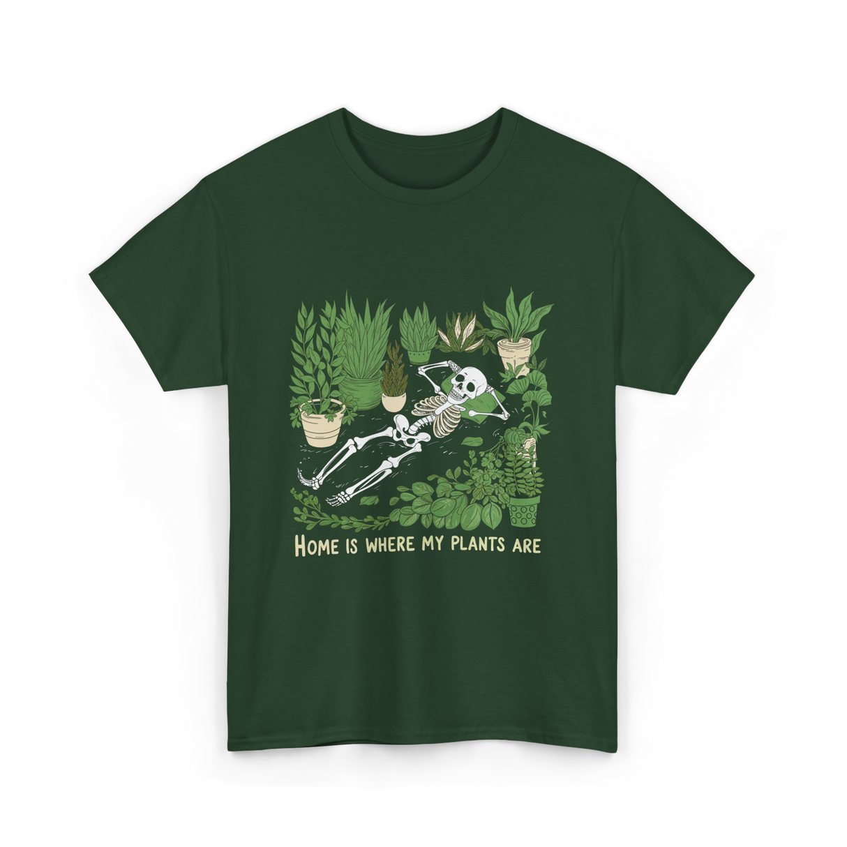 Where My Plants Are Gardening T-Shirt - Forest Green