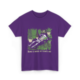 Where My Plants Are Gardening T-Shirt - Purple