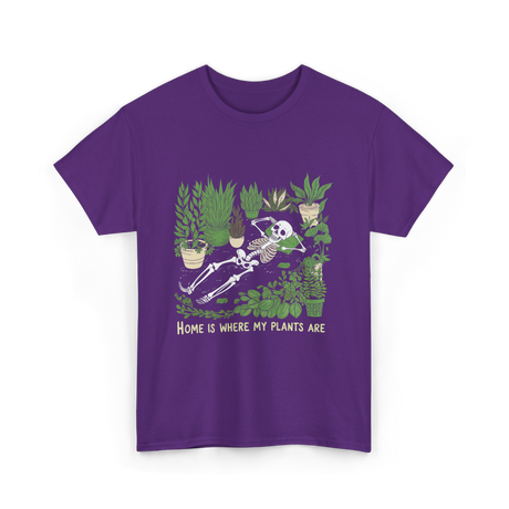 Where My Plants Are Gardening T-Shirt - Purple