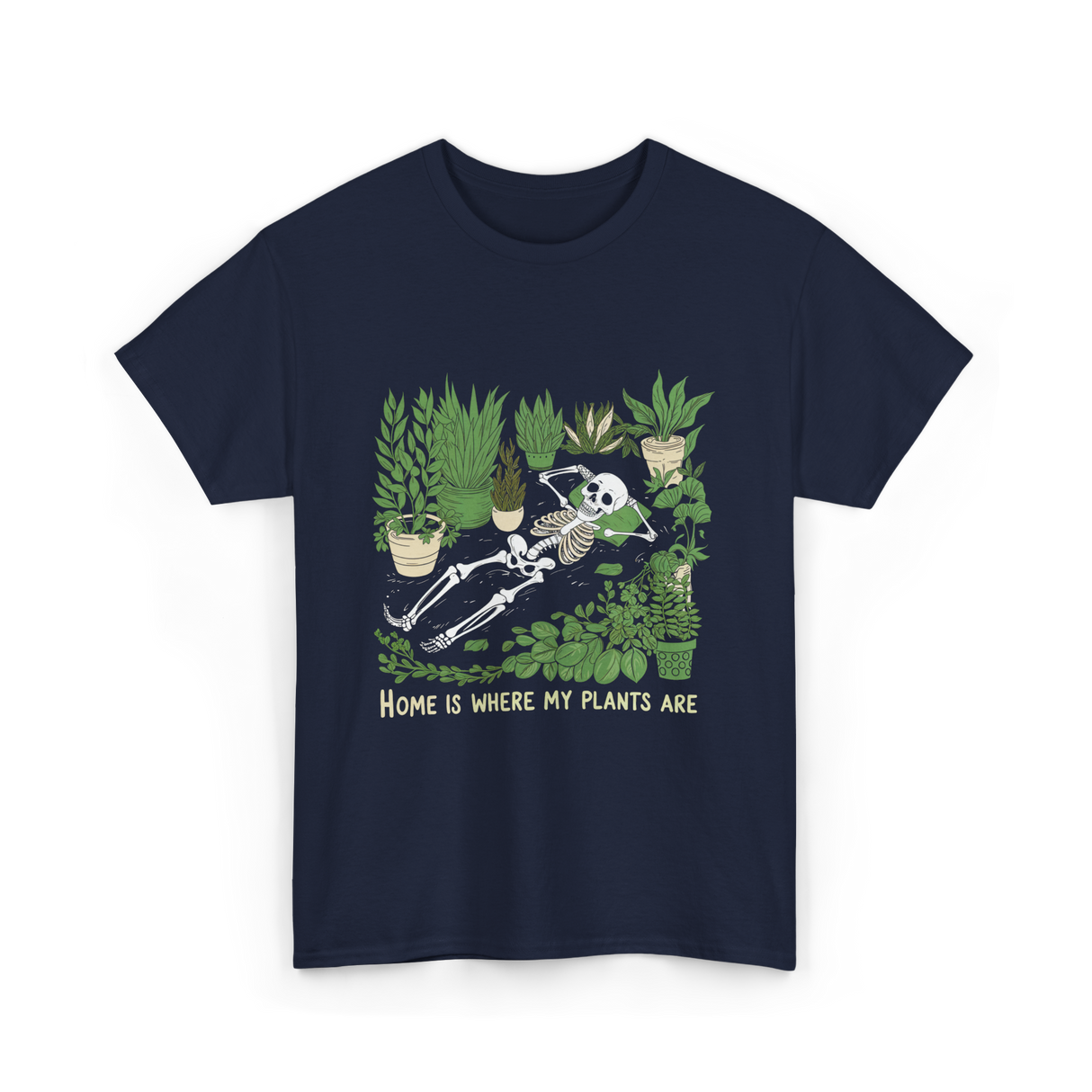 Where My Plants Are Gardening T-Shirt - Navy