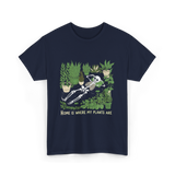 Where My Plants Are Gardening T-Shirt - Navy