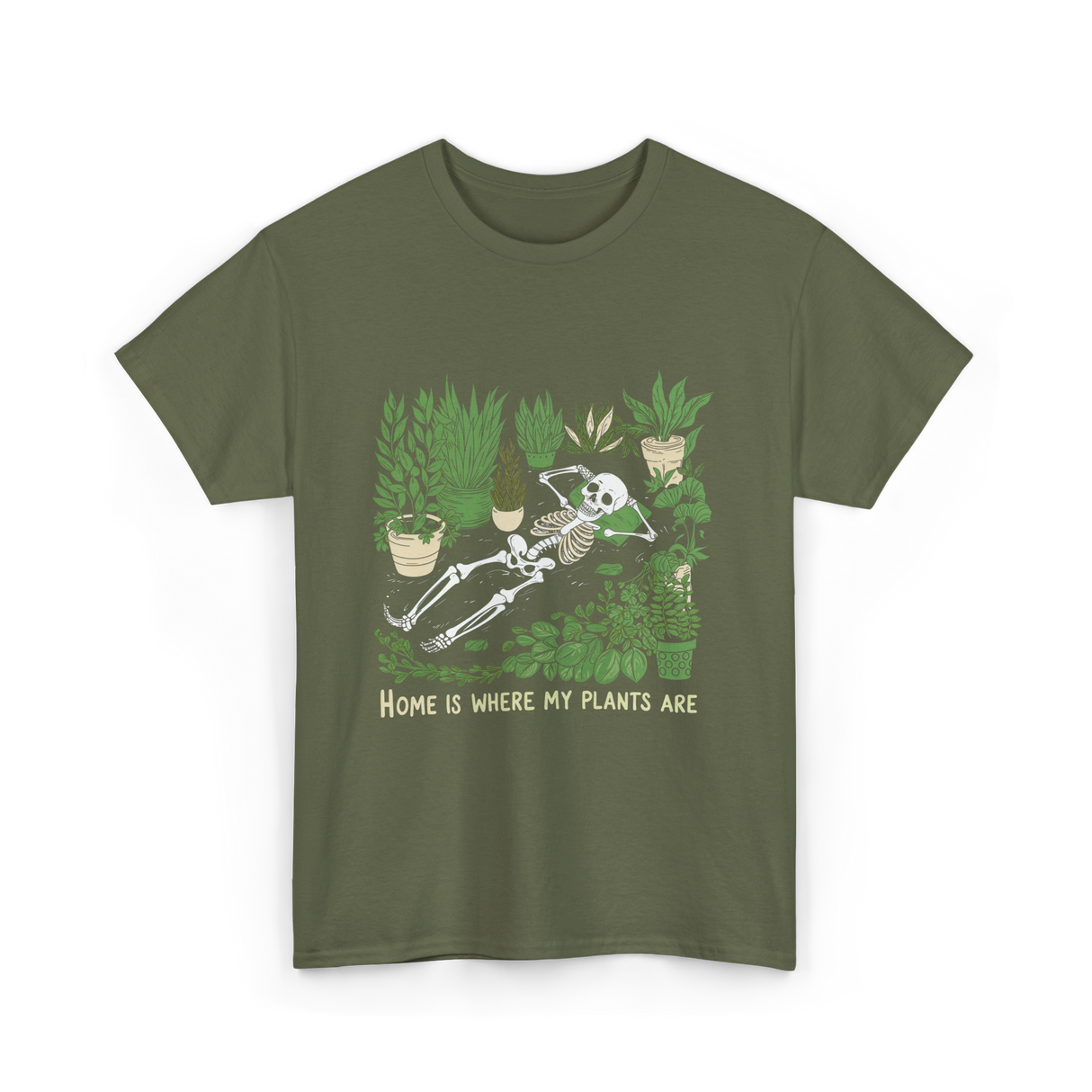 Where My Plants Are Gardening T-Shirt - Military Green