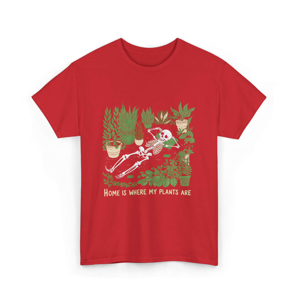 Where My Plants Are Gardening T-Shirt - Red