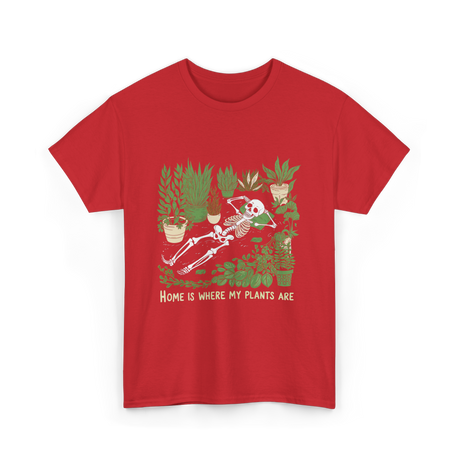 Where My Plants Are Gardening T-Shirt - Red