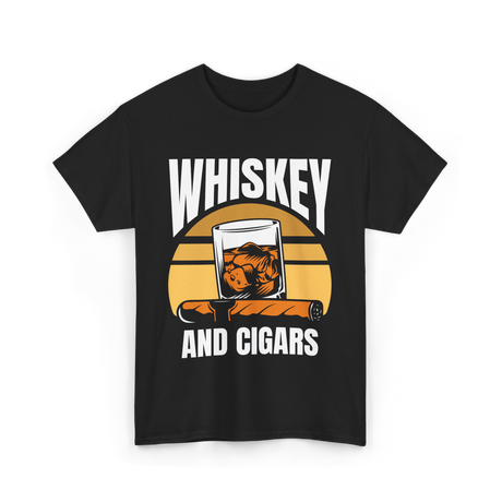 Whiskey And Cigars Whiskey Enthusiast T-Shirt - Black