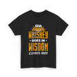 Whiskey Goes In Wisdom Drinking T-Shirt - Black