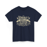 Whiskey Goes In Wisdom T-Shirt - Navy