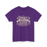 Whiskey Goes In Wisdom T-Shirt - Purple