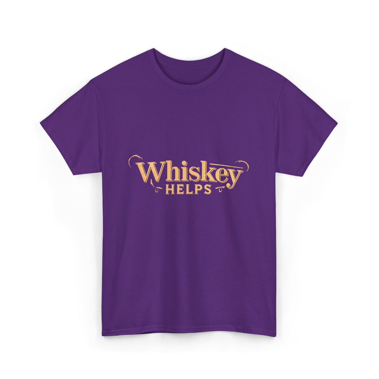 Whiskey Helps Whiskey Lover T-Shirt - Purple