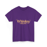 Whiskey Helps Whiskey Lover T-Shirt - Purple