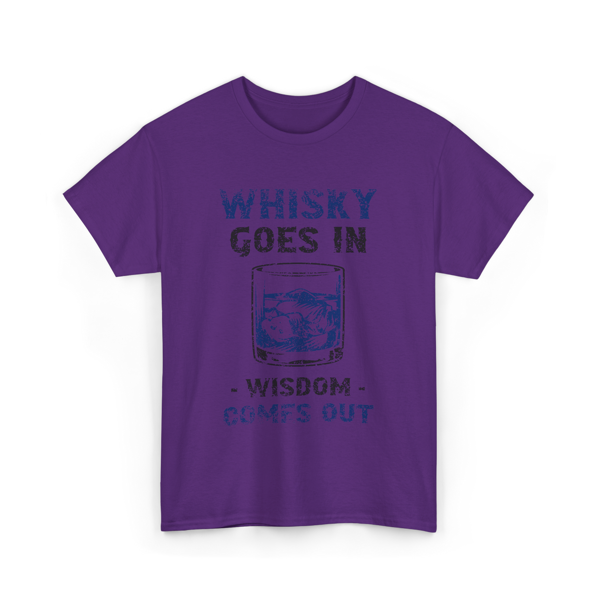 Whisky Comes Out Whisky T-Shirt - Purple