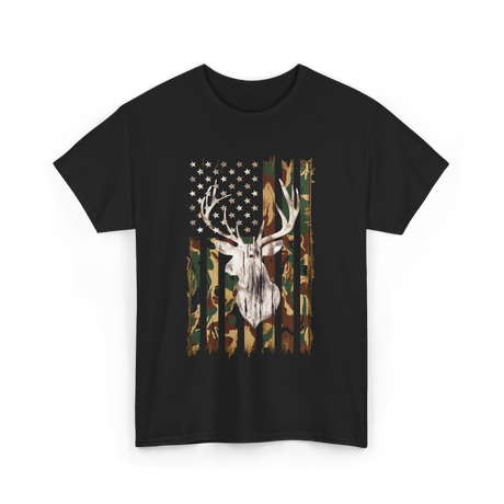 Whitetail Deer Hunting Camouflage T-Shirt - Black