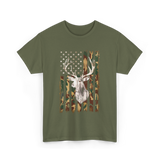 Whitetail Deer Hunting Camouflage T-Shirt - Military Green