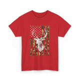 Whitetail Deer Hunting Camouflage T-Shirt - Red