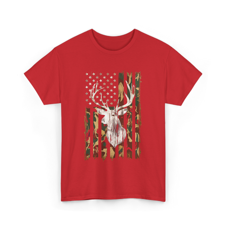 Whitetail Deer Hunting Camouflage T-Shirt - Red