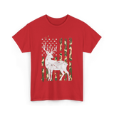 Whitetail Deer Hunting Camouflage T-Shirt - Red