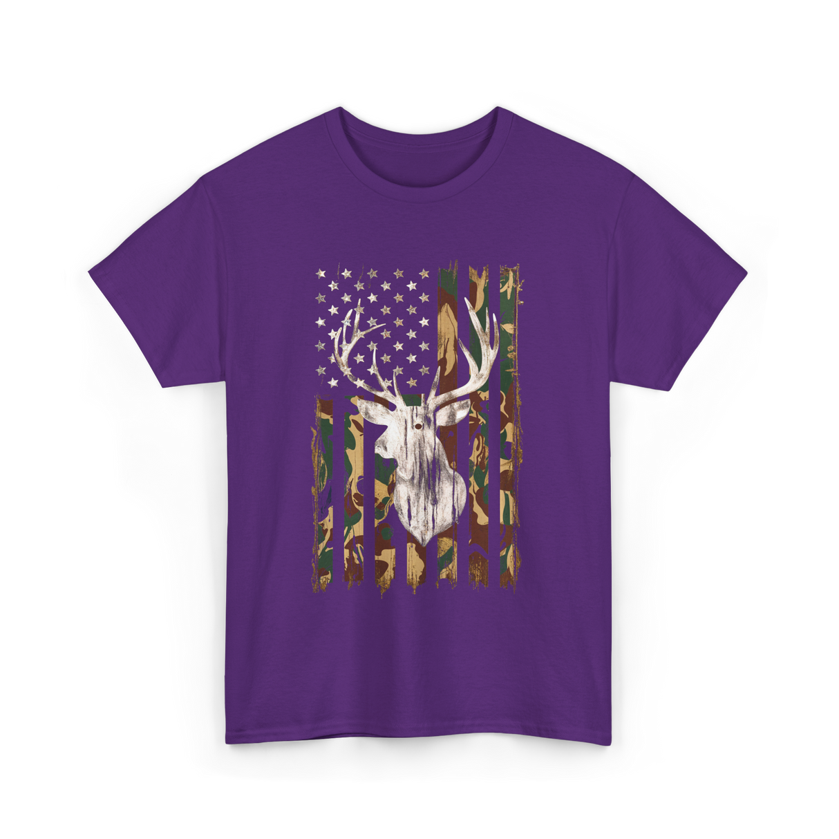 Whitetail Deer Hunting Camouflage T-Shirt - Purple