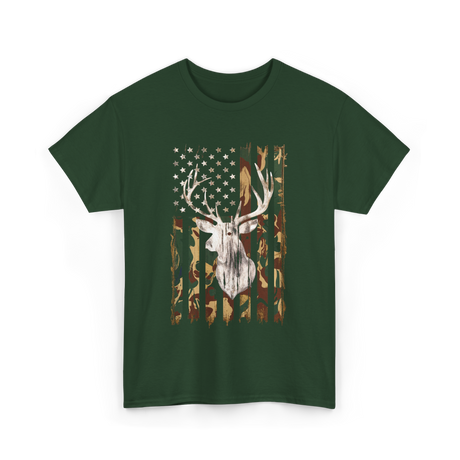 Whitetail Deer Hunting Camouflage T-Shirt - Forest Green