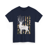 Whitetail Deer Hunting Camouflage T-Shirt - Navy