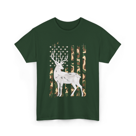 Whitetail Deer Hunting Camouflage T-Shirt - Forest Green