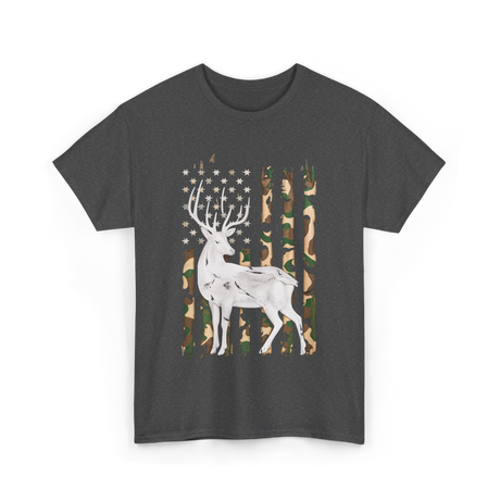 Whitetail Deer Hunting Camouflage T-Shirt - Dark Heather