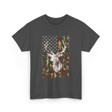 Whitetail Deer Hunting Camouflage T-Shirt - Dark Heather