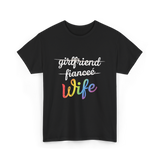 Wife LGBTQ Pride Wedding T-Shirt - Black