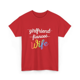 Wife LGBTQ Pride Wedding T-Shirt - Red