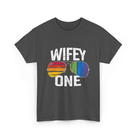 Wifey One Pride Couple T-Shirt - Dark Heather