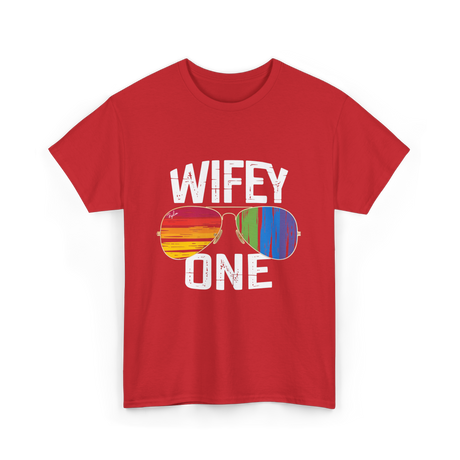 Wifey One Pride Couple T-Shirt - Red