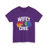 Wifey One Pride Couple T-Shirt - Purple