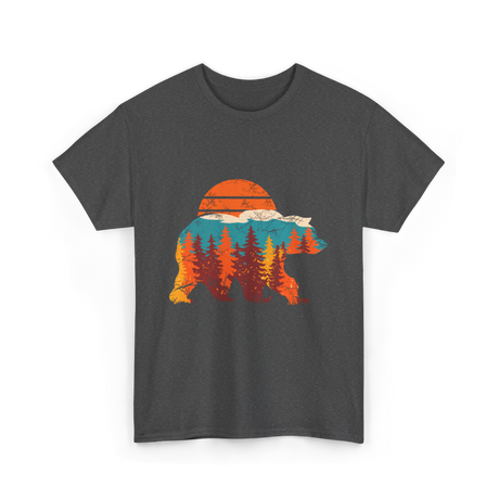 Wild Bear Sunset Nature T-Shirt - Dark Heather