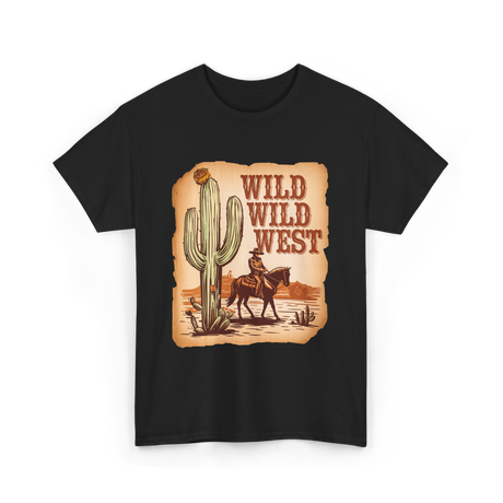 Wild Wild West Western Cowboy T-Shirt - Black