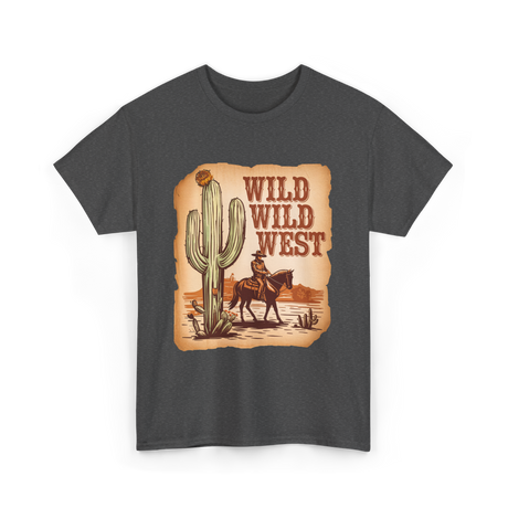 Wild Wild West Western Cowboy T-Shirt - Dark Heather