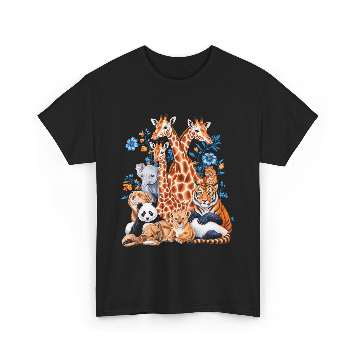 Wildlife Animals Safari T-Shirt - Black