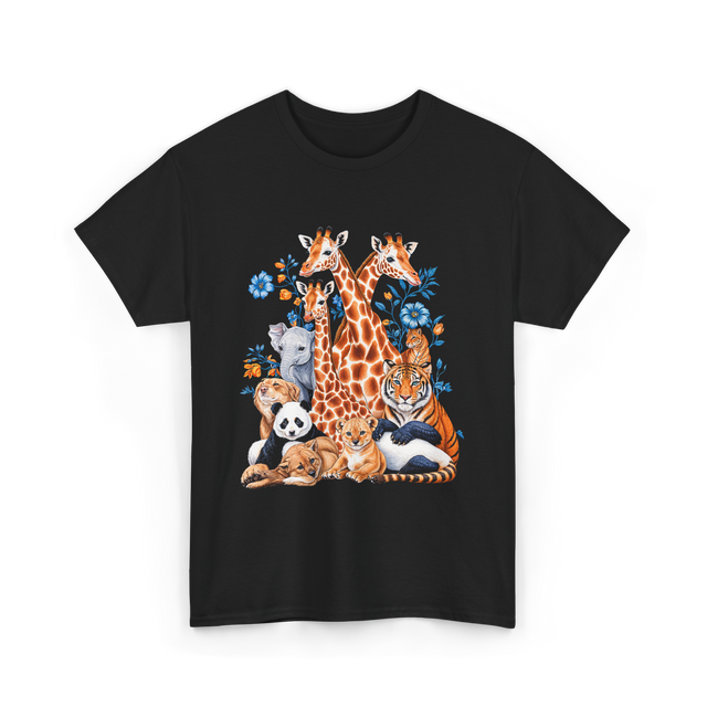 Wildlife Animals Safari T-Shirt - Black