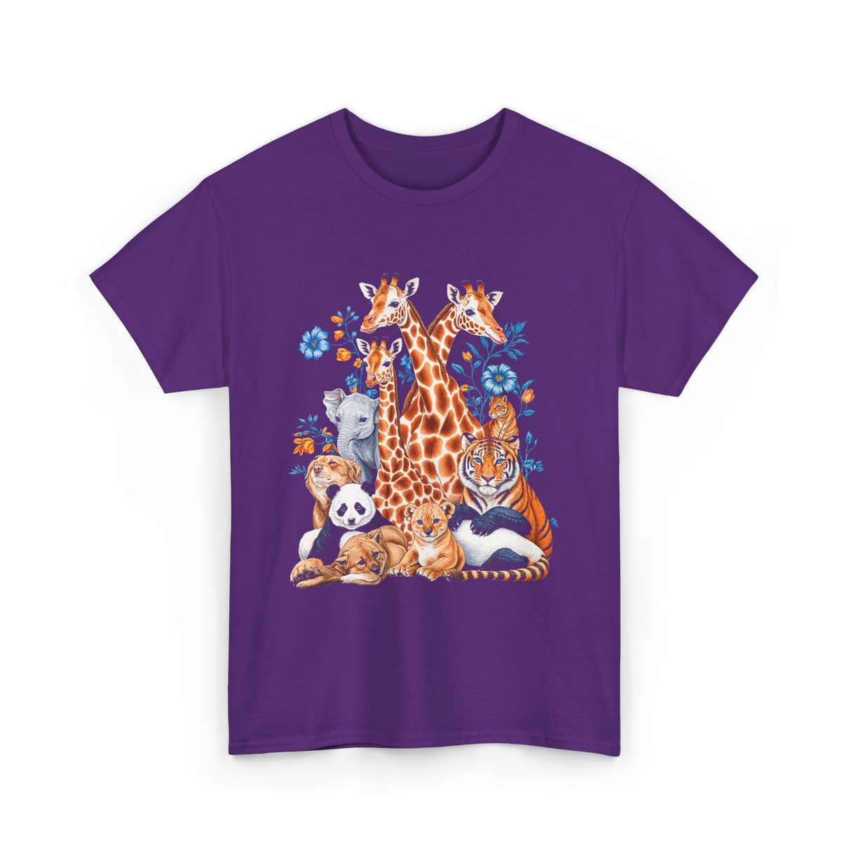 Wildlife Animals Safari T-Shirt - Purple