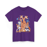 Wildlife Animals Safari T-Shirt - Purple