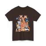 Wildlife Animals Safari T-Shirt - Dark Chocolate