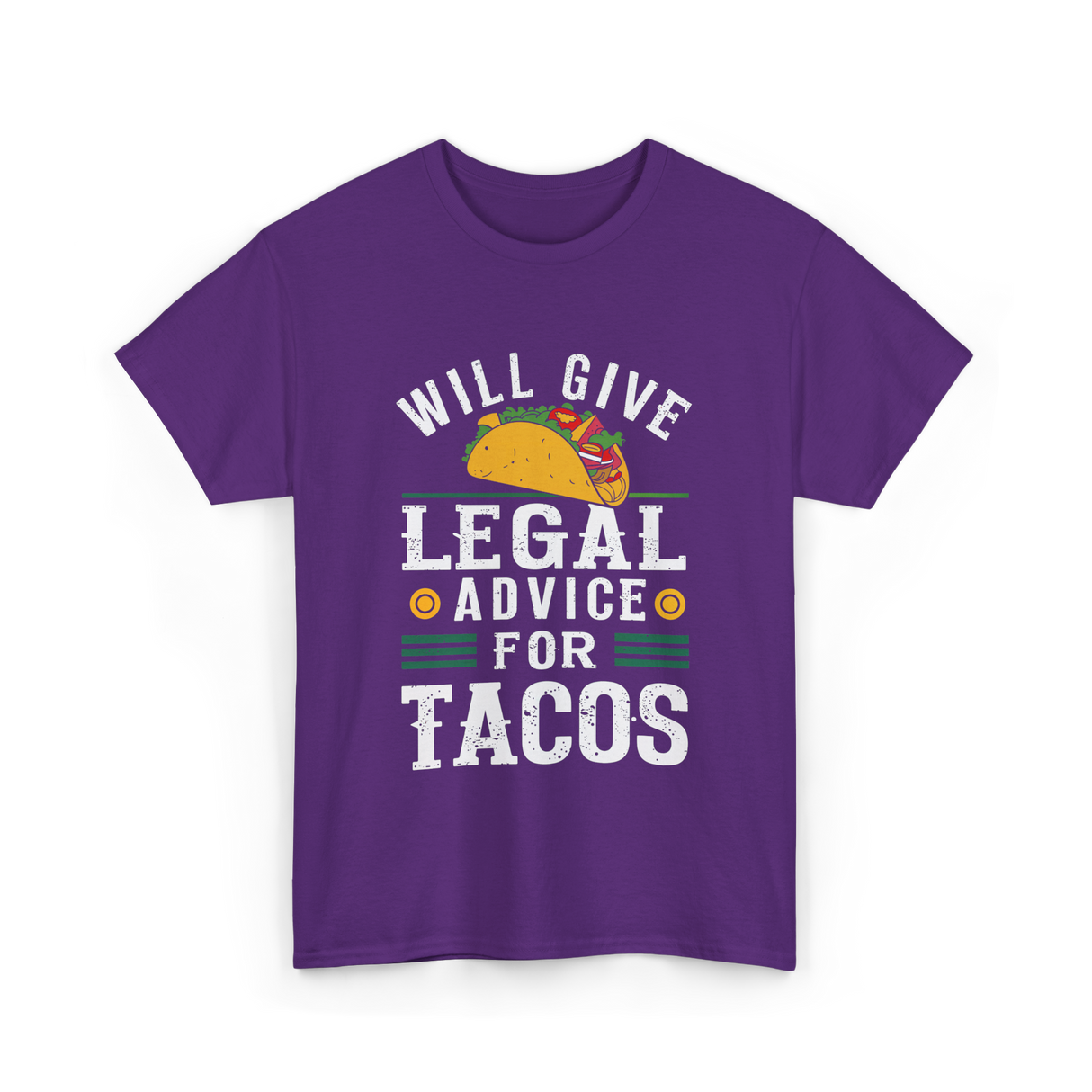 Will Give Legal Advice Taco T-Shirt - Purple