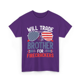 Will Trade Brother Firecrackers T-Shirt - Purple