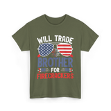 Will Trade Brother Firecrackers T-Shirt - Military Green